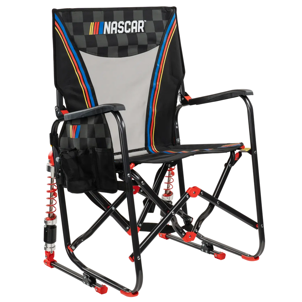 Premium All-Weather Adjustable Rocker - NASCAR - Choice 899 - Heavy-Duty Kickback Rocker with Beverage Holder - Default Title