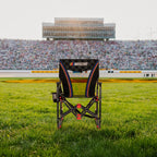 Premium All-Weather Adjustable Rocker - NASCAR - Choice 899 - Heavy-Duty Kickback Rocker with Beverage Holder Detail