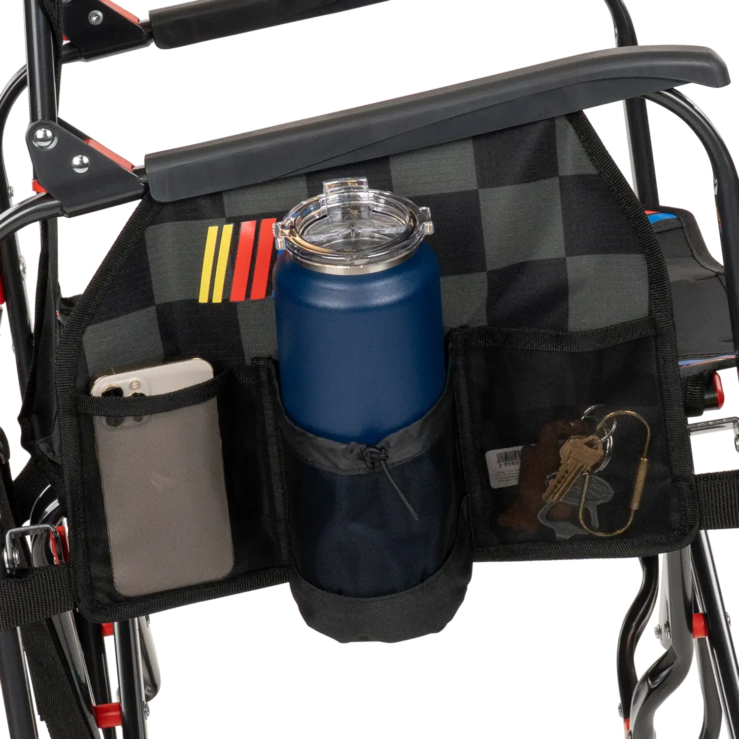 Premium All-Weather Adjustable Rocker - NASCAR - Choice 899 - Heavy-Duty Kickback Rocker with Beverage Holder Detail