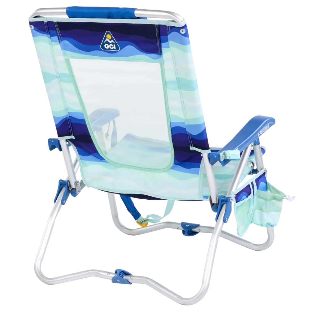 Reclining Beach Bi-Fold Beach Chair - Choice 601 - Portable Heavy-Duty Low Boy Chair for Ocean Side Detail