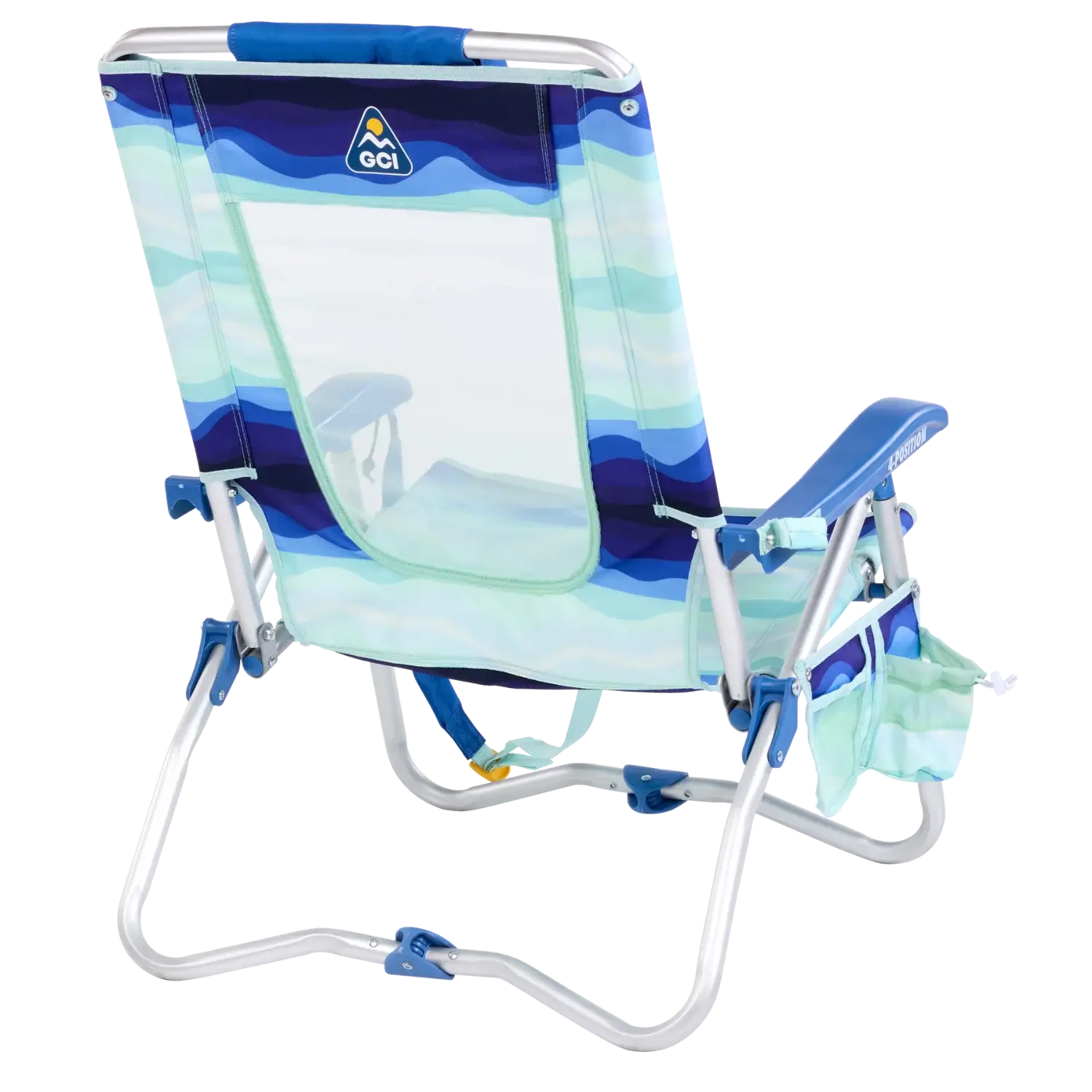 Reclining Beach Bi-Fold Beach Chair - Choice 601 - Portable Heavy-Duty Low Boy Chair for Ocean Side Detail