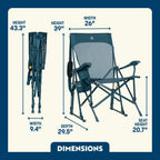 Smooth Motion BreezeRocker - Choice 504 - Freestyle Rocker Portable Outdoor Folding Chair Detail