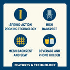 Smooth Motion BreezeRocker - Choice 504 - Freestyle Rocker Portable Outdoor Folding Chair Detail