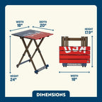 Slim-Fold Compact Camp Table 20 - USA Anniversary Deluxe - Choice 757 - Slim-Fold Outdoor Cook Station with Storage Shelves Detail