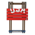 Slim-Fold Compact Camp Table 20 - USA Anniversary Deluxe - Choice 757 - Slim-Fold Outdoor Cook Station with Storage Shelves Detail