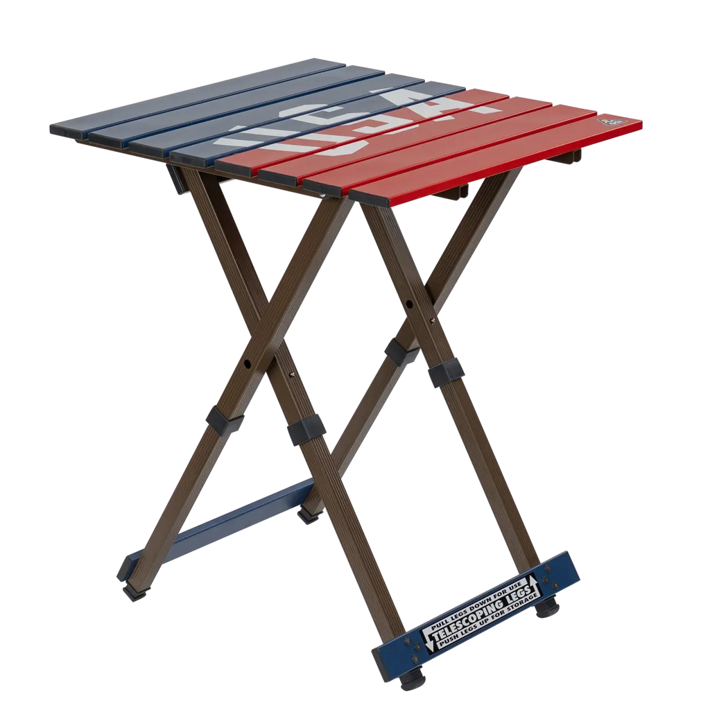 Slim-Fold Compact Camp Table 20 - USA Anniversary Deluxe - Choice 757 - Slim-Fold Outdoor Cook Station with Storage Shelves - Default Title