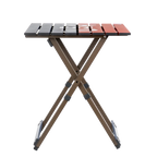 Slim-Fold Compact Camp Table 20 - USA Anniversary Deluxe - Choice 757 - Slim-Fold Outdoor Cook Station with Storage Shelves Detail