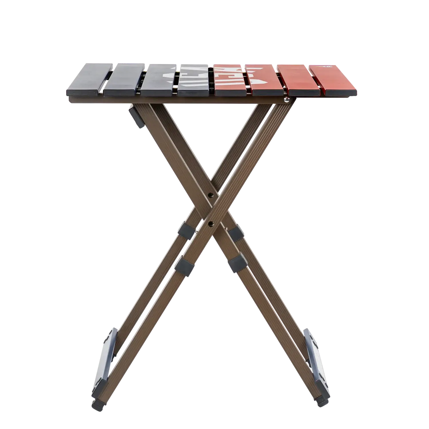 Slim-Fold Compact Camp Table 20 - USA Anniversary Deluxe - Choice 757 - Slim-Fold Outdoor Cook Station with Storage Shelves Detail