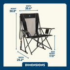 Patented Spring-Action Comfort Pro Rocker - Choice 375 - RoadTrip Rocker Smooth Motion Camp Chair Detail