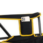 Premium All-Weather College Comfort Pro Rocker - Iowa Hawkeyes - Choice 249 - Patented Spring-Action Rocking Chair for Camping Detail