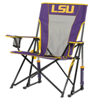 Luxury Camp College Comfort Pro Rocker - LSU Tigers - Choice 880 - Freestyle Rocker Portable Outdoor Folding Chair Detail
