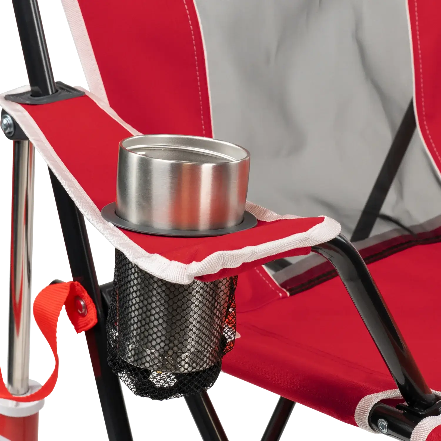 Patented Spring-Action College Comfort Pro Rocker - Nebraska Cornhuskers - Choice 161 - Freestyle Rocker Portable Outdoor Folding Chair Detail