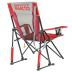 Smooth Motion College Comfort Pro Rocker - Ohio State Buckeyes - Choice 676 - Patented Spring-Action Rocking Chair for Camping Detail