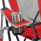 Smooth Motion College Comfort Pro Rocker - Ohio State Buckeyes - Choice 676 - Patented Spring-Action Rocking Chair for Camping Detail