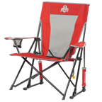 Smooth Motion College Comfort Pro Rocker - Ohio State Buckeyes - Choice 676 - Patented Spring-Action Rocking Chair for Camping Detail