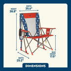 Premium All-Weather Comfort Pro Rocker - USA Anniversary Deluxe - Choice 424 - Heavy-Duty Kickback Rocker with Beverage Holder Detail
