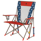 Premium All-Weather Comfort Pro Rocker - USA Anniversary Deluxe - Choice 424 - Heavy-Duty Kickback Rocker with Beverage Holder Detail