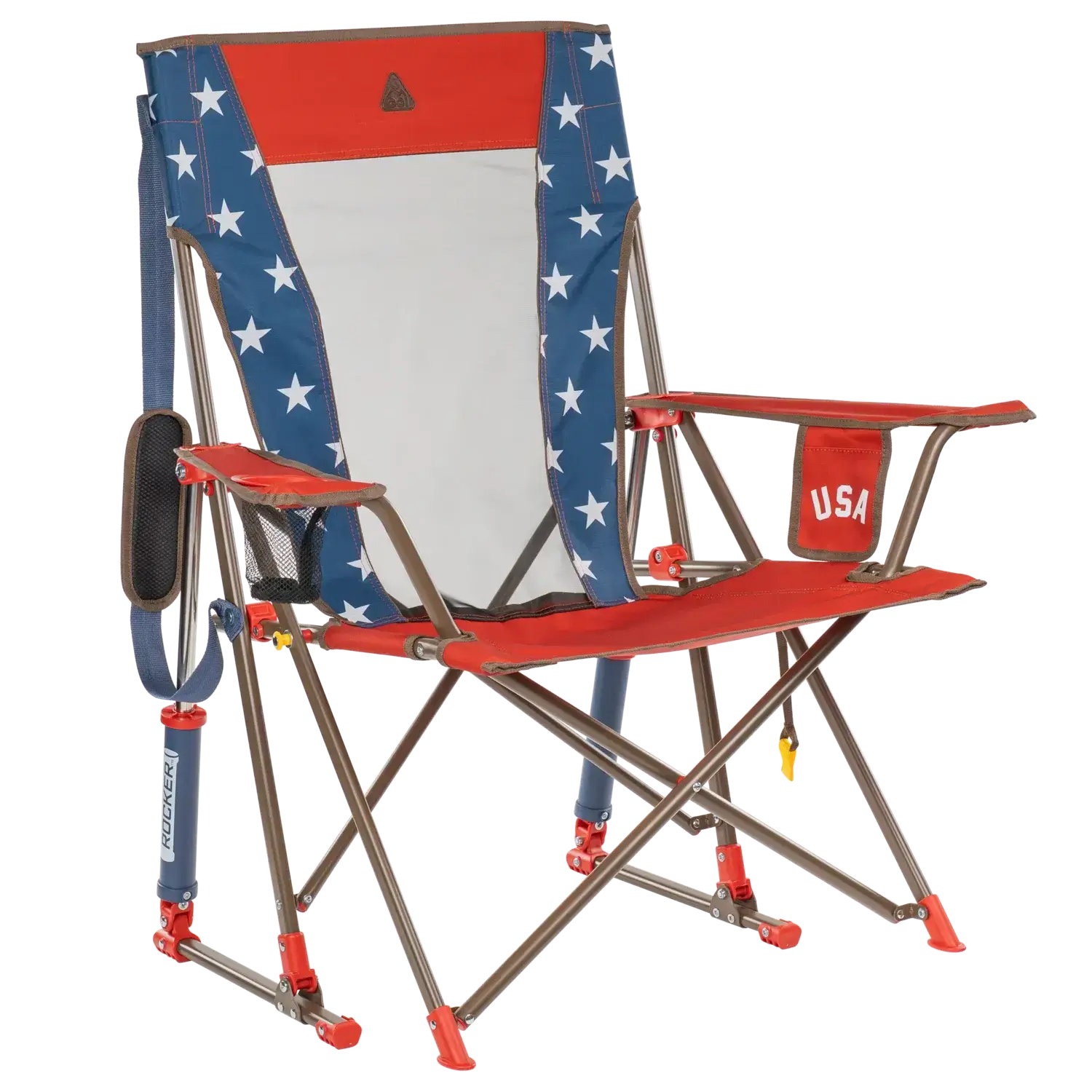 Premium All-Weather Comfort Pro Rocker - USA Anniversary Deluxe - Choice 424 - Heavy-Duty Kickback Rocker with Beverage Holder - Default Title