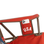 Premium All-Weather Comfort Pro Rocker - USA Anniversary Deluxe - Choice 424 - Heavy-Duty Kickback Rocker with Beverage Holder Detail