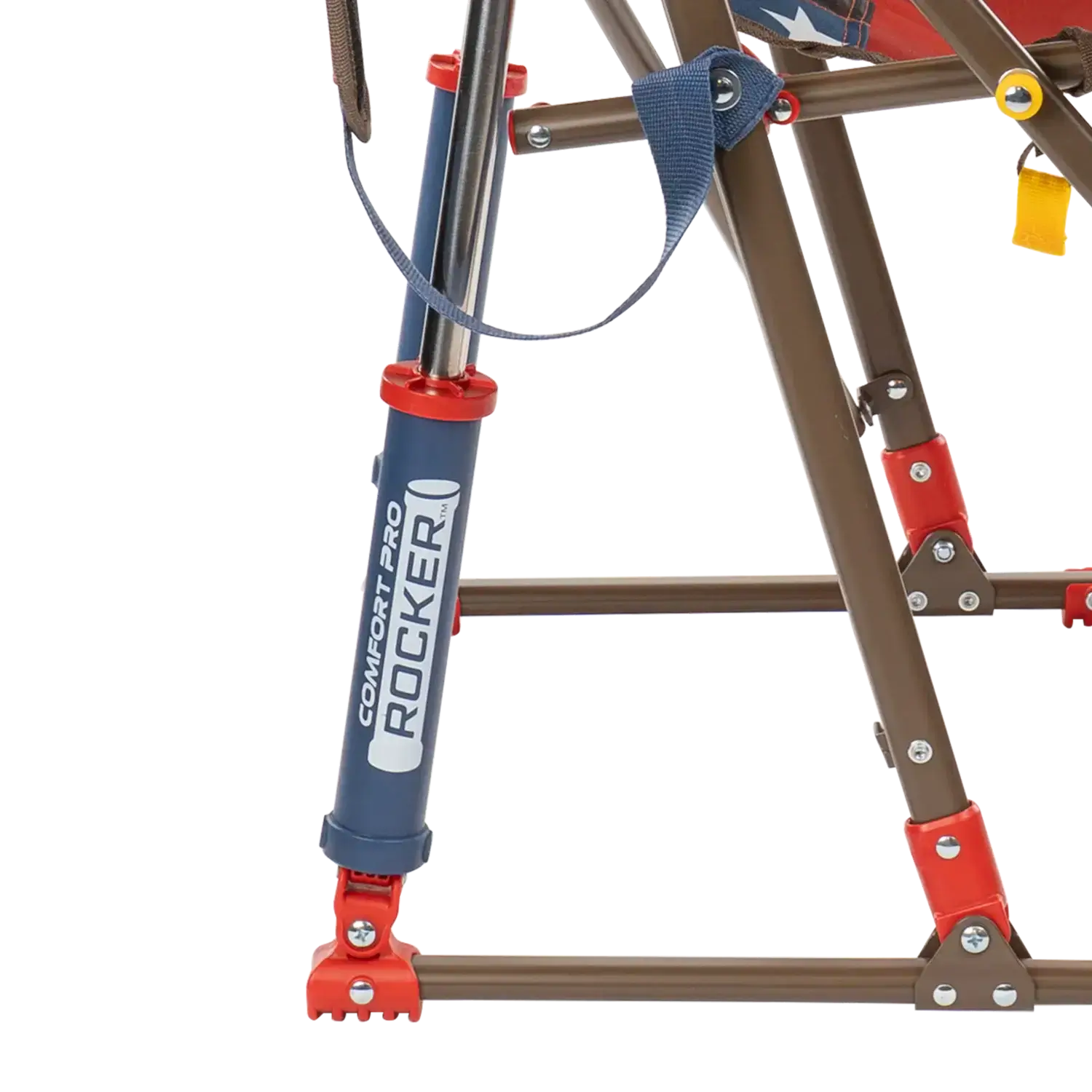 Premium All-Weather Comfort Pro Rocker - USA Anniversary Deluxe - Choice 424 - Heavy-Duty Kickback Rocker with Beverage Holder Detail