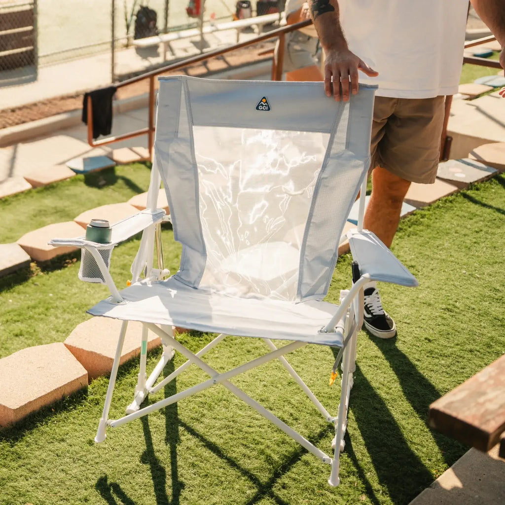 Heavy-Duty Freestyle Comfort Pro Rocker XL - Choice 107 - Patented Spring-Action Rocking Chair for Camping Detail