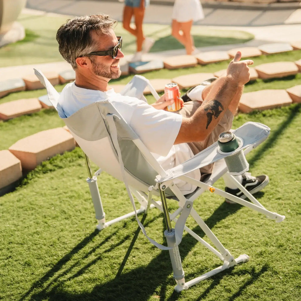Heavy-Duty Freestyle Comfort Pro Rocker XL - Choice 107 - Patented Spring-Action Rocking Chair for Camping Detail