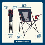 Micro-Folding Comfort Quad Chair - Choice 989 - Premium Slim-Fold Compact Chair with Messenger Bag Detail