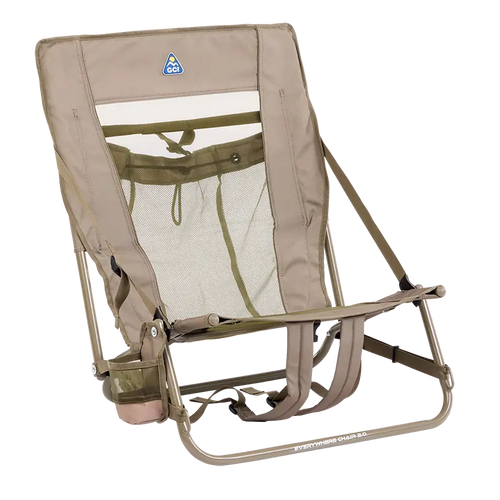 Backpack Travel Everywhere Chair 2 - Choice 656 - Multi-Position Outdoor Beach Chair with Pillow - Aged Fatigue