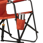 Premium All-Weather Freestyle Rocker - Pumpkin Spice - Choice 373 - Patented Spring-Action Rocking Chair for Camping Detail