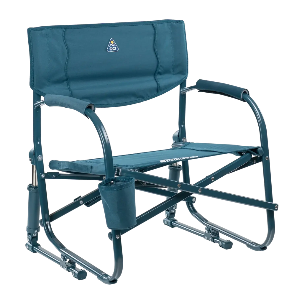 Patented Spring-Action Grab & Go Rocker - Choice 551 - RoadTrip Rocker Smooth Motion Camp Chair - Teal