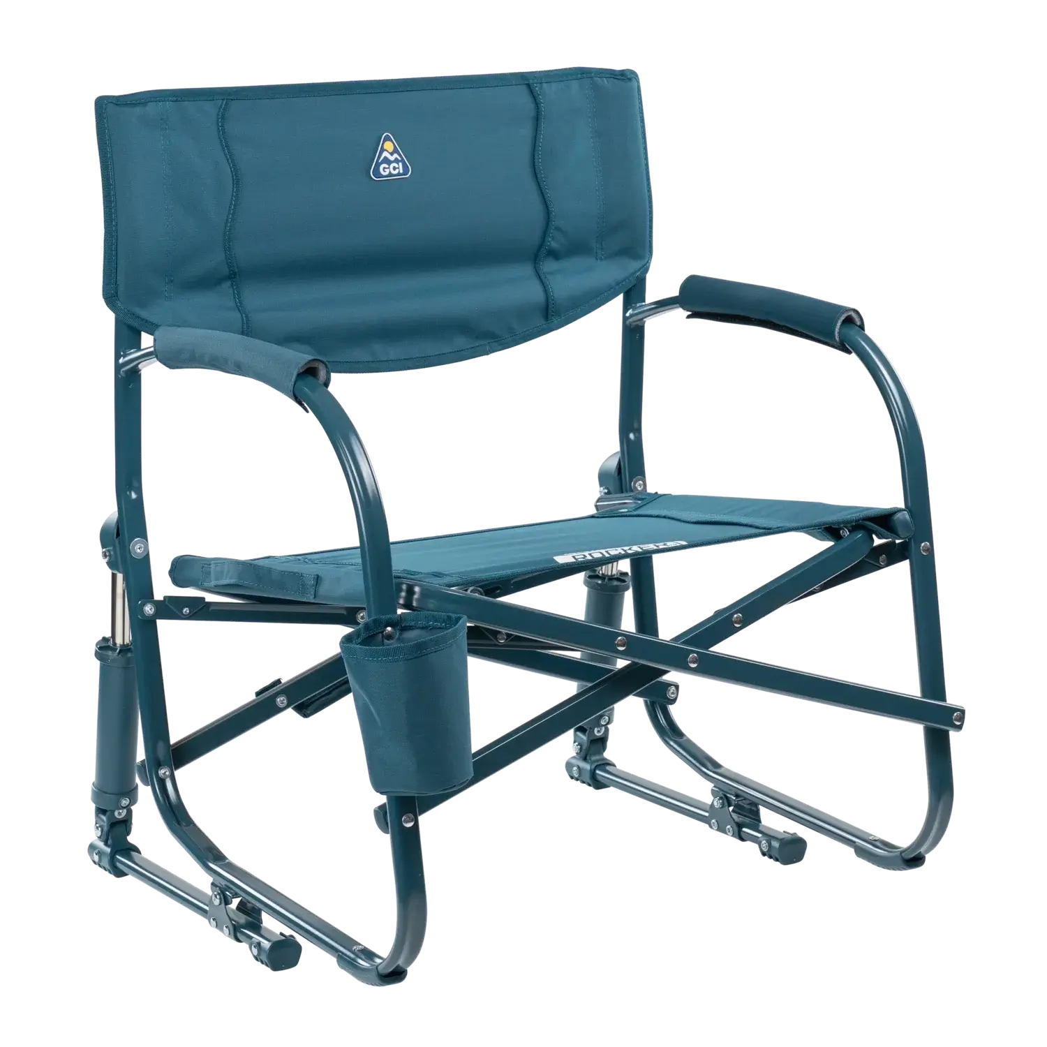 Patented Spring-Action Grab & Go Rocker - Choice 551 - RoadTrip Rocker Smooth Motion Camp Chair - Teal