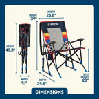 Patented Spring-Action RoadTrip Rocker - NASCAR For Him - Choice 453 - RoadTrip Rocker Smooth Motion Camp Chair Detail
