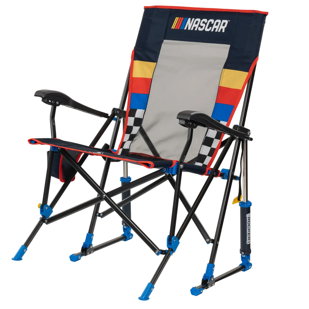 Patented Spring-Action RoadTrip Rocker - NASCAR For Him - Choice 453 - RoadTrip Rocker Smooth Motion Camp Chair Detail