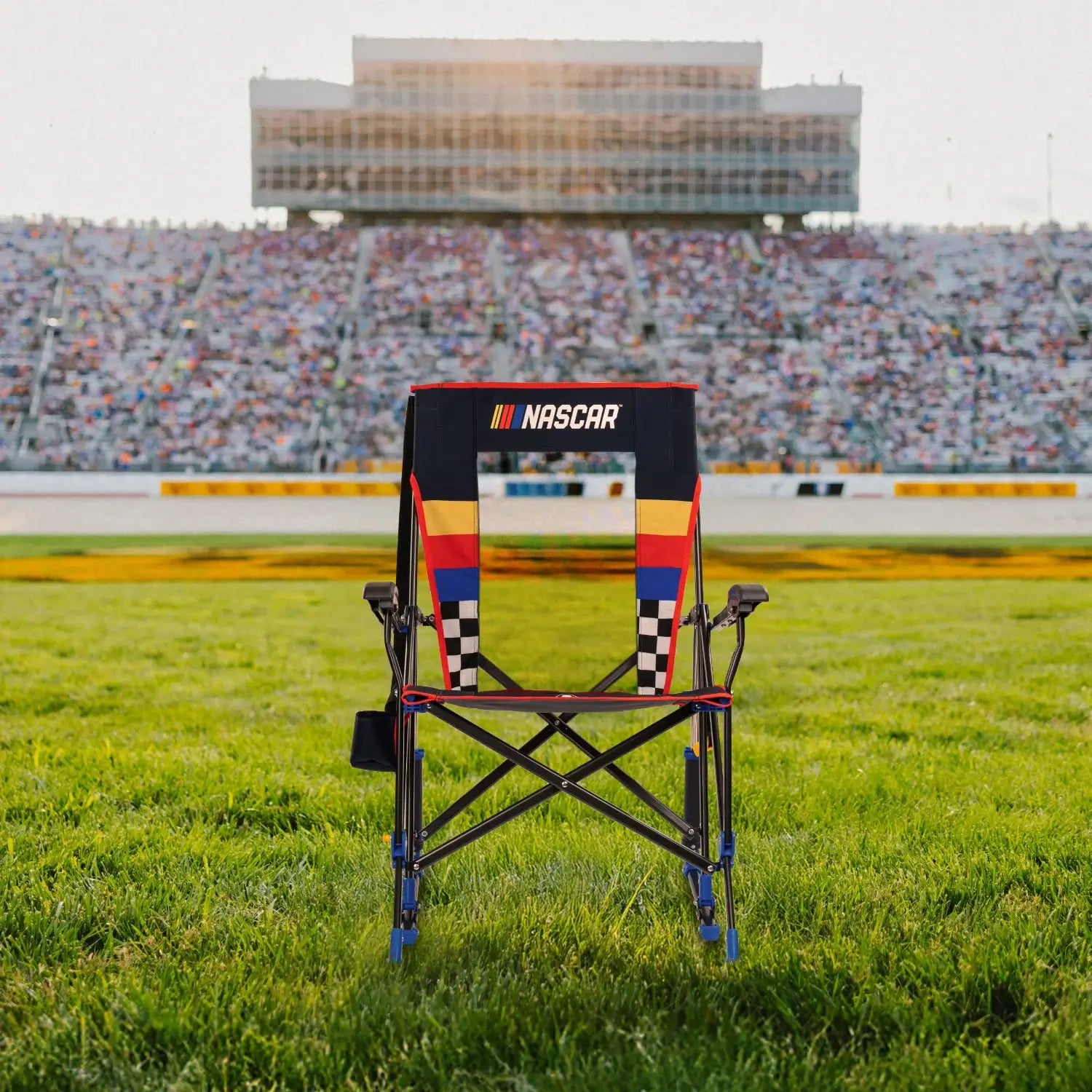Patented Spring-Action RoadTrip Rocker - NASCAR For Him - Choice 453 - RoadTrip Rocker Smooth Motion Camp Chair Detail