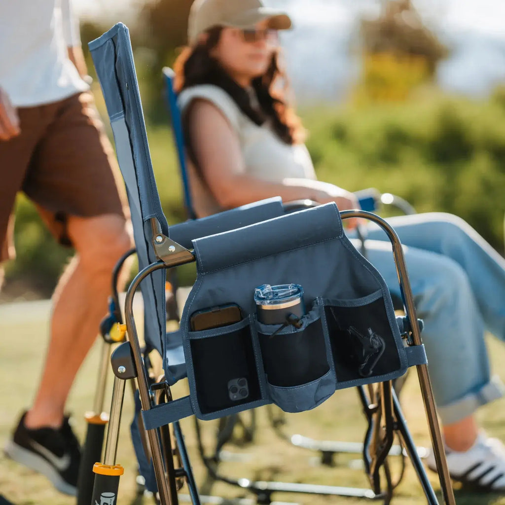 Smooth Motion Stowaway Rocker - Choice 794 - Patented Spring-Action Rocking Chair for Camping Detail