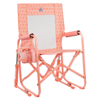 Smooth Motion Stowaway Rocker - Choice 794 - Patented Spring-Action Rocking Chair for Camping - Coral Mosaic