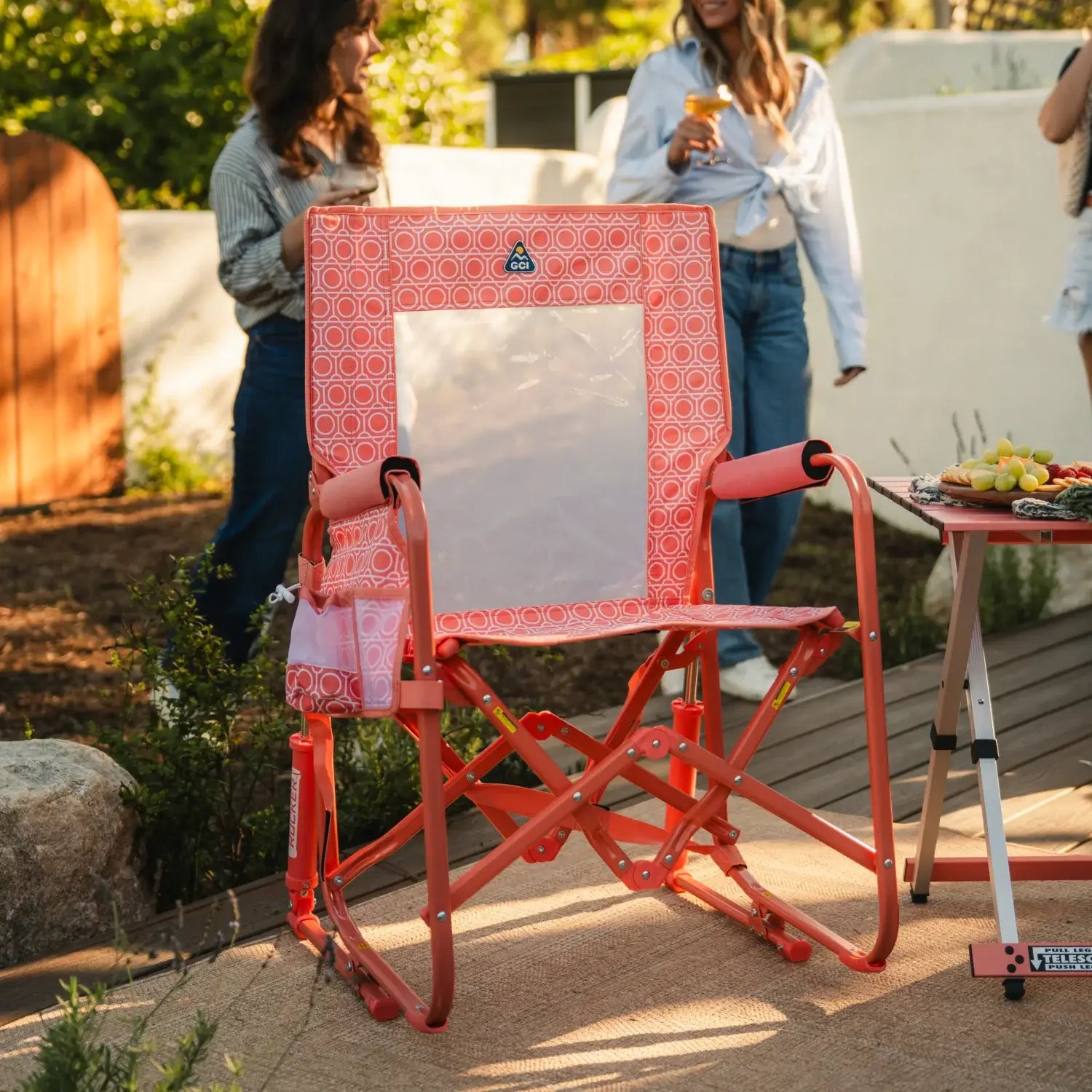 Smooth Motion Stowaway Rocker - Choice 794 - Patented Spring-Action Rocking Chair for Camping Detail