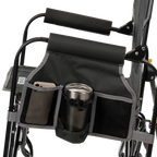 Patented Spring-Action Stowaway Rocker with Side Table - Choice 253 - Heavy-Duty Kickback Rocker with Beverage Holder Detail