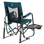 Patented Spring-Action Stowaway Rocker with Side Table - Choice 253 - Heavy-Duty Kickback Rocker with Beverage Holder Detail
