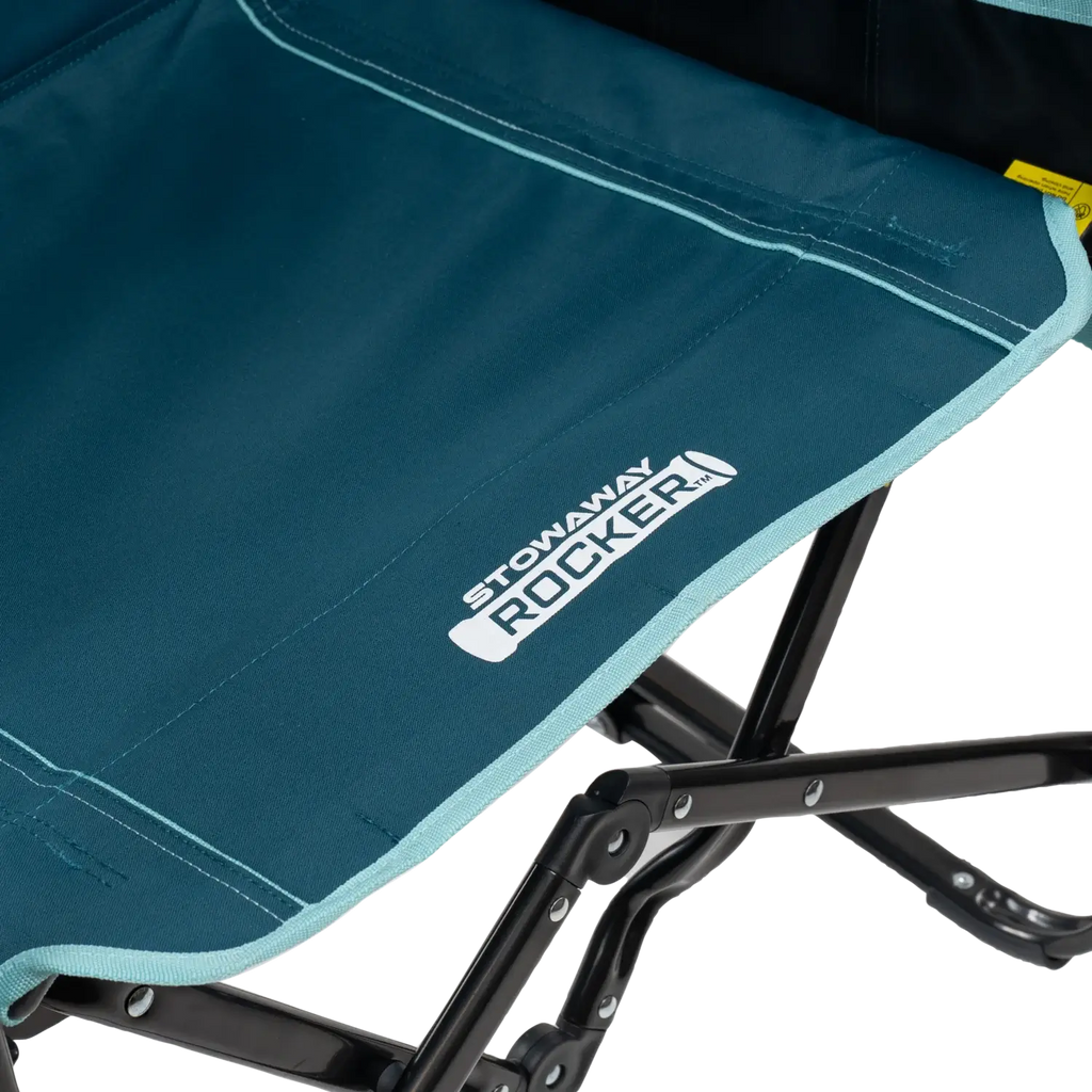 Patented Spring-Action Stowaway Rocker with Side Table - Choice 253 - Heavy-Duty Kickback Rocker with Beverage Holder Detail