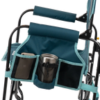 Patented Spring-Action Stowaway Rocker with Side Table - Choice 253 - Heavy-Duty Kickback Rocker with Beverage Holder Detail