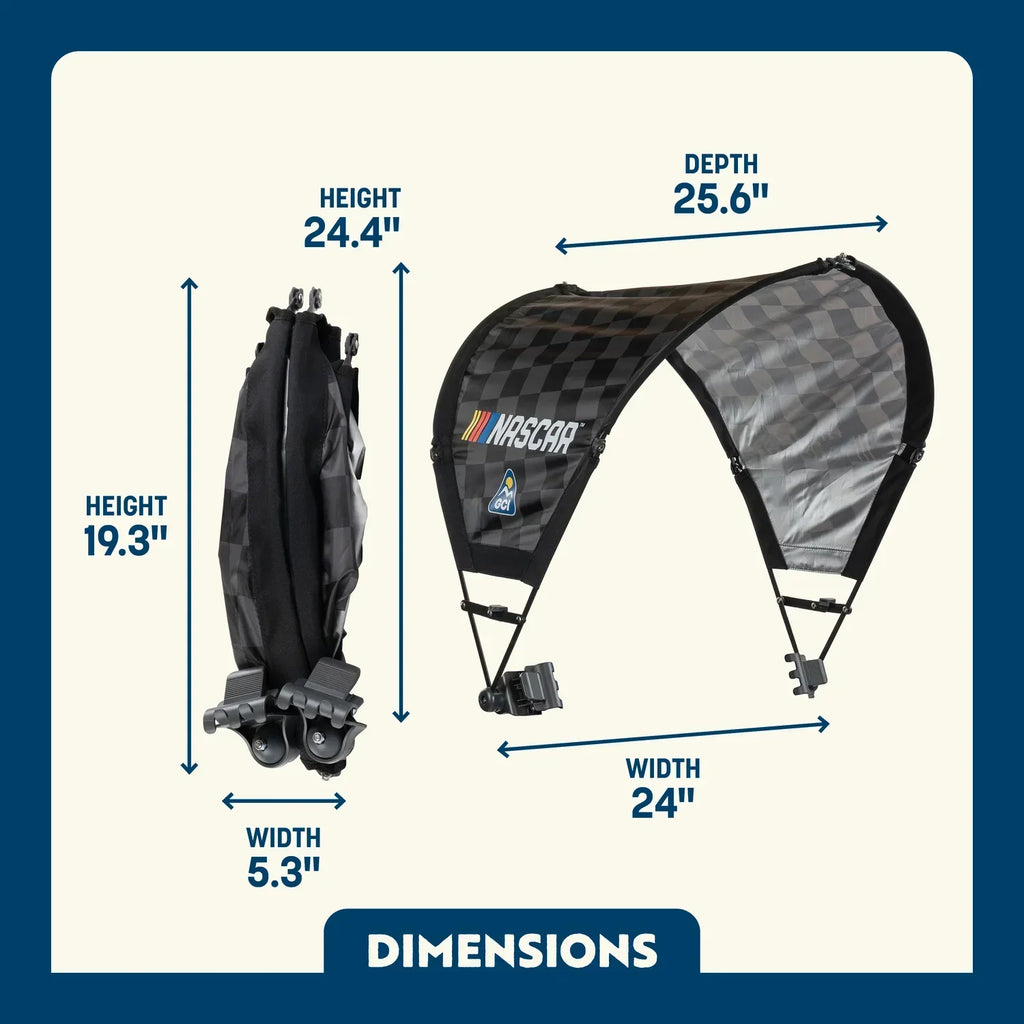 Premium All-Weather SunShade Accessory - NASCAR - Choice 704 - Instant Sunshade Umbrella for Tailgating Detail
