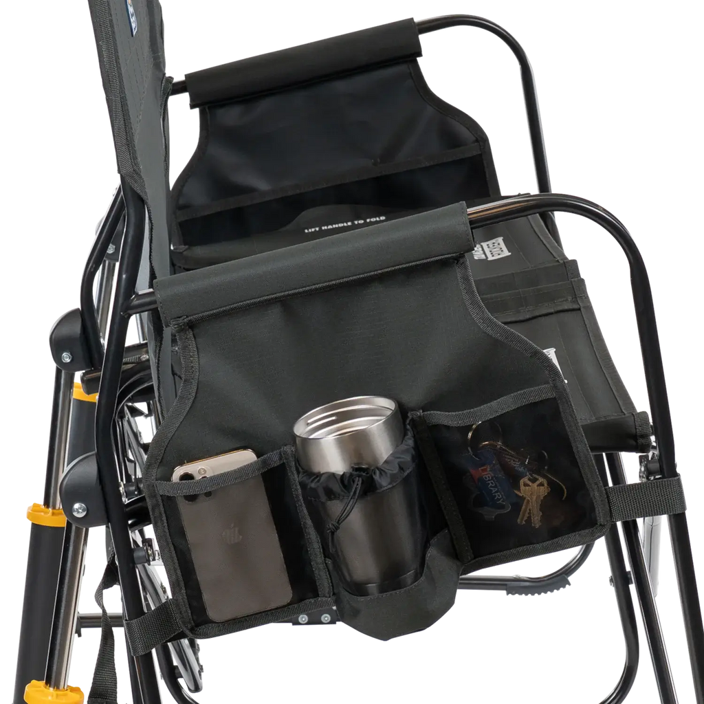 Luxury Camp Tandem Rocker - Choice 227 - Heavy-Duty Kickback Rocker with Beverage Holder Detail